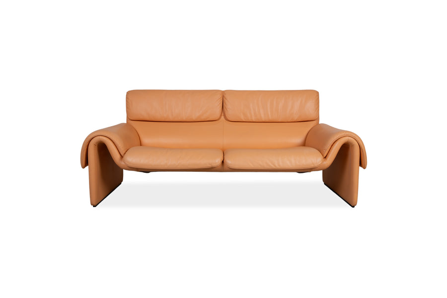 de Sede DS-2011 Leder Zweisitzer  Orange Sofa Couch