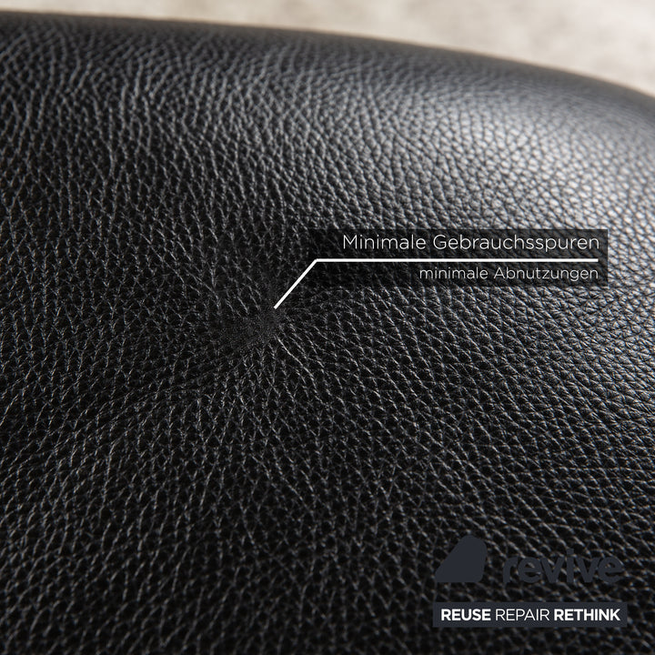de Sede DS 2011 Leather Two-Seater Black Sofa Couch
