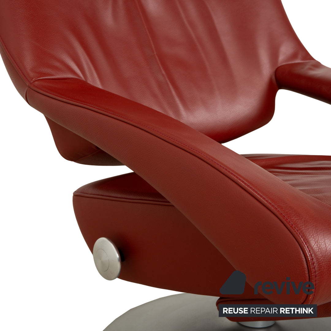 de Sede DS-255 Leder Sessel Rot Orange manuelle Funktion