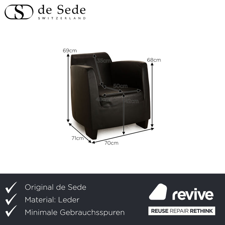 de Sede DS 2620 Team by wellis SeNa Leder Sessel Schwarz