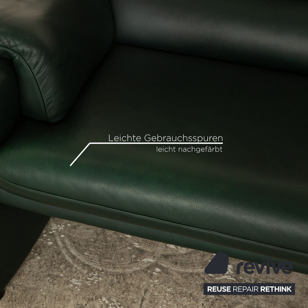 de Sede DS 320 Leder Dreisitzer Grün Sofa Couch