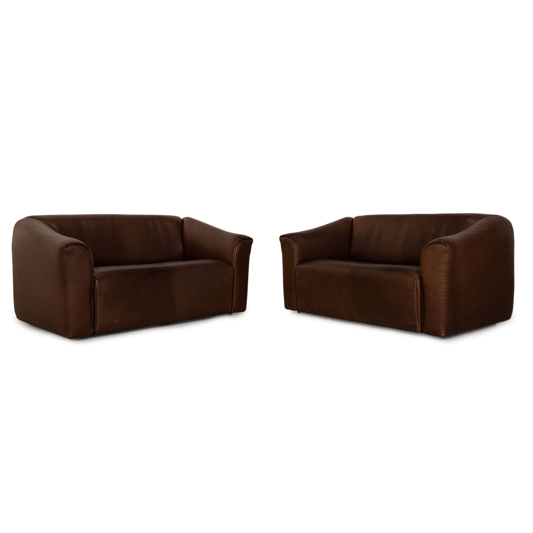 de Sede ds 47 Leder Sofa Garnitur Braun Zweisitzer Couch