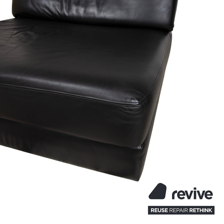 De Sede DS-76 Leder Sessel Schwarz manuelle Funktion Schlaffunktion