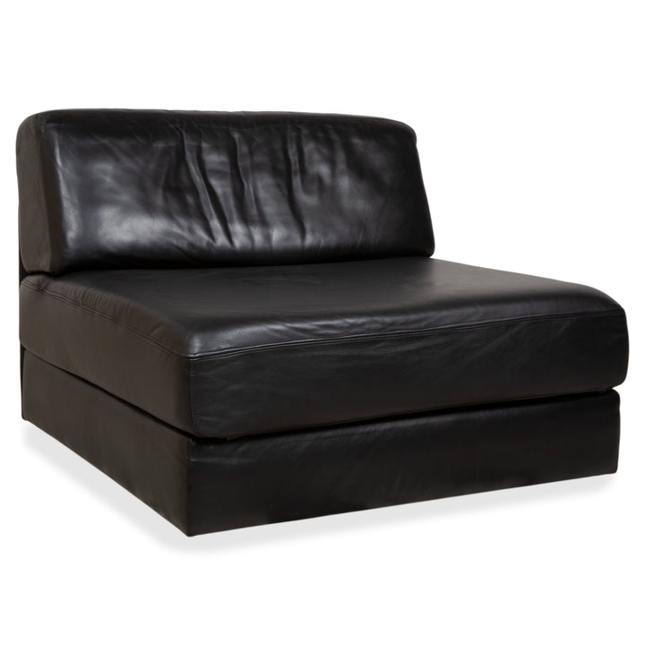 De Sede DS-76 Leder Sessel Schwarz manuelle Funktion Schlaffunktion