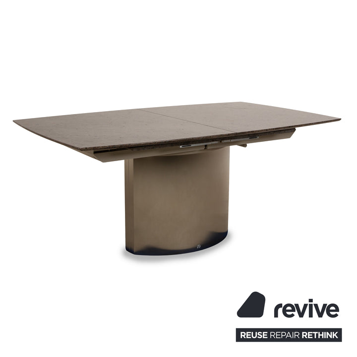 Draenert Adler 2 No. 1224 Stone Dining Table Brown Extendable 170-250 x 105 x 75 cm