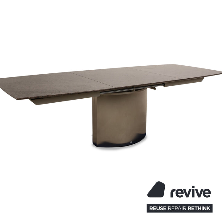 Draenert Adler 2 No. 1224 Stone Dining Table Brown Extendable 170-250 x 105 x 75 cm
