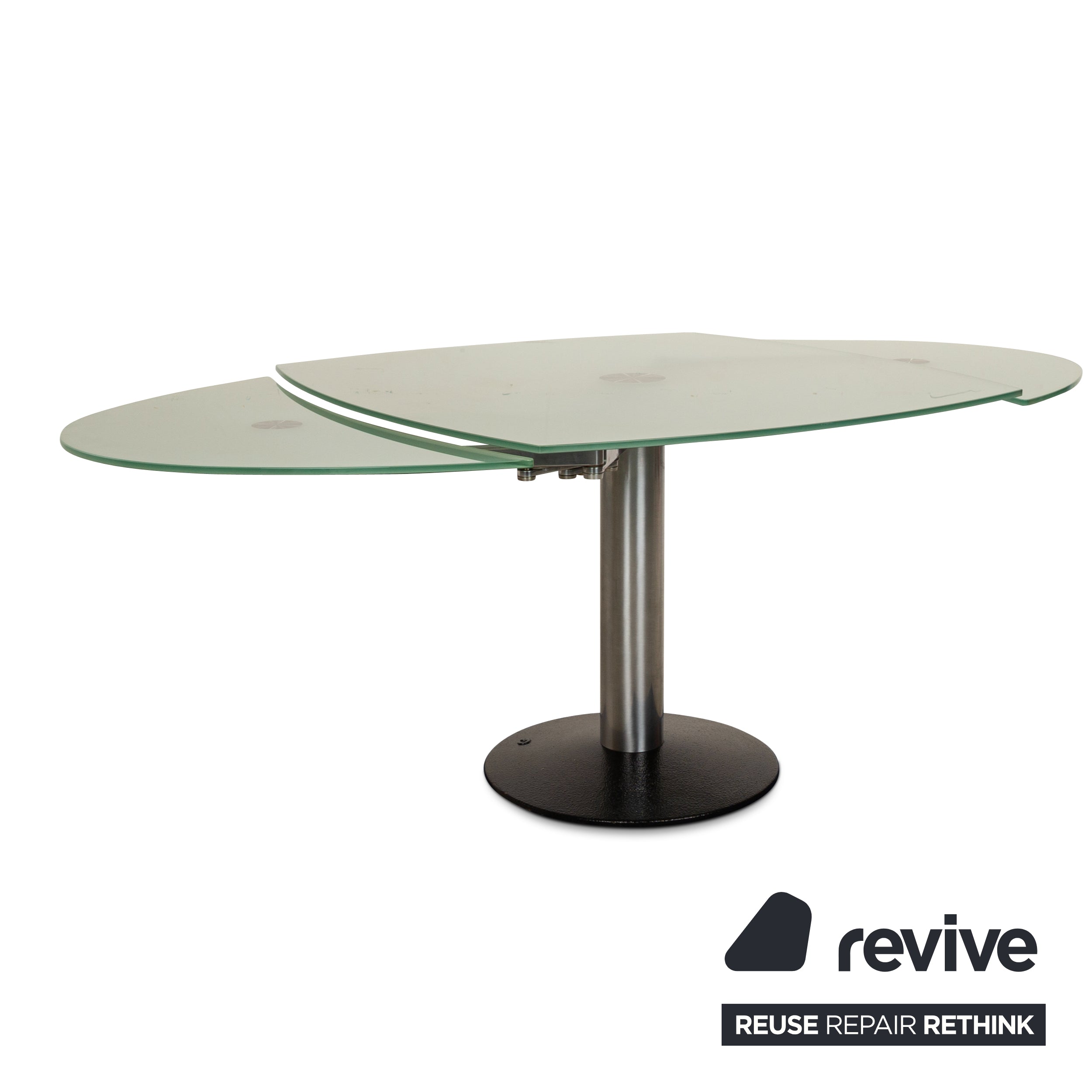 Draenert Titan Glas Esstisch Silber Esszimmer