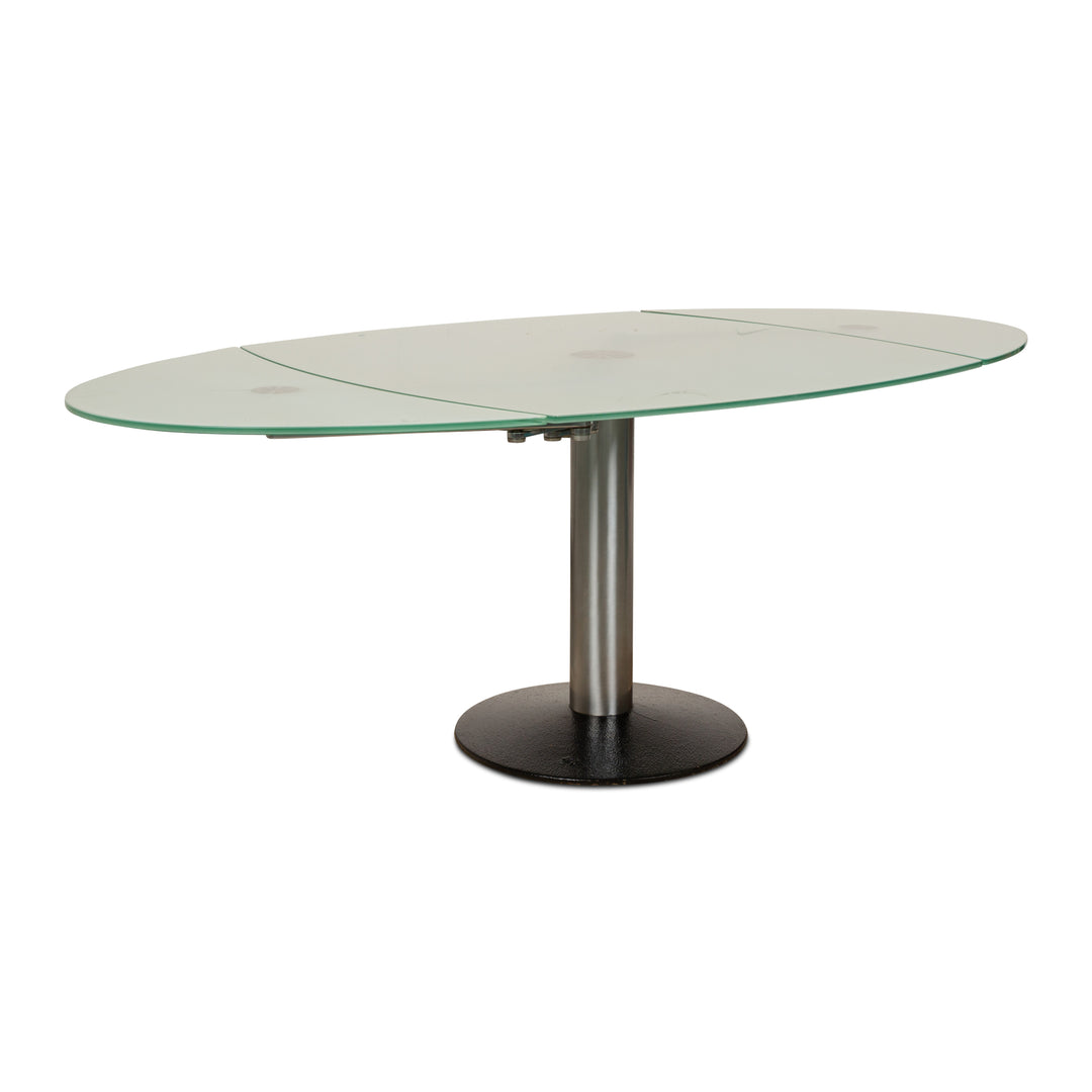 Table à manger en verre Titan de Draenert Salle à manger argentée