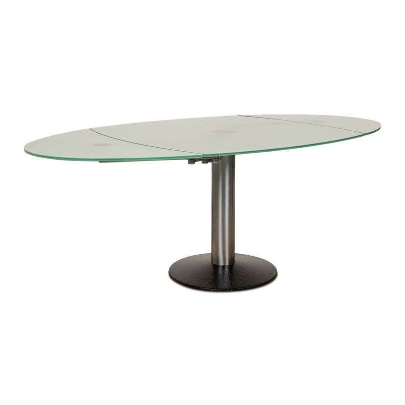 Draenert Titan Glas Esstisch Silber Esszimmer