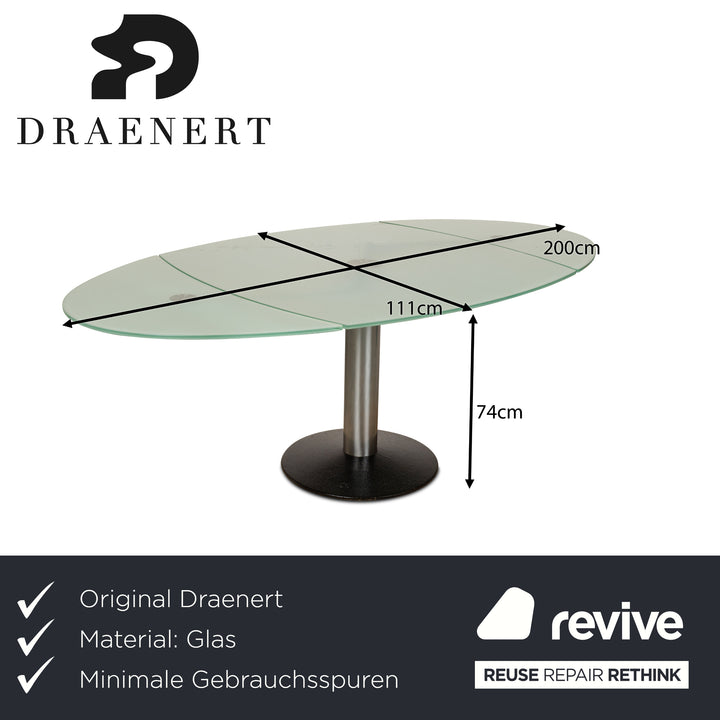 Table à manger en verre Titan de Draenert Salle à manger argentée