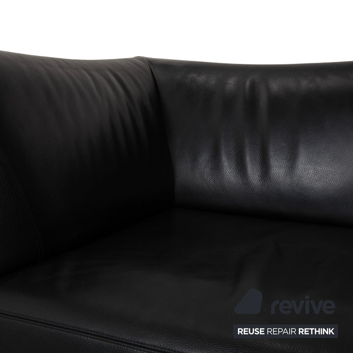 Dreipunkt Cube Leder Liege Schwarz