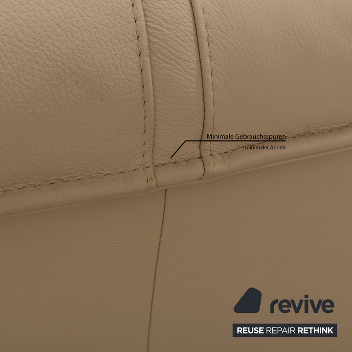 Elastoform Leather Two-Seater Cream
