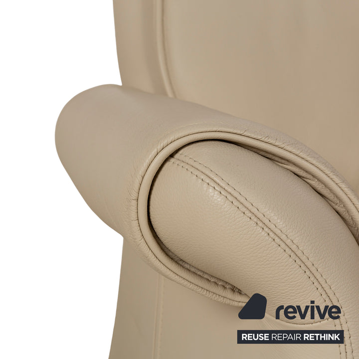 Elastoform Leather Two-Seater Cream