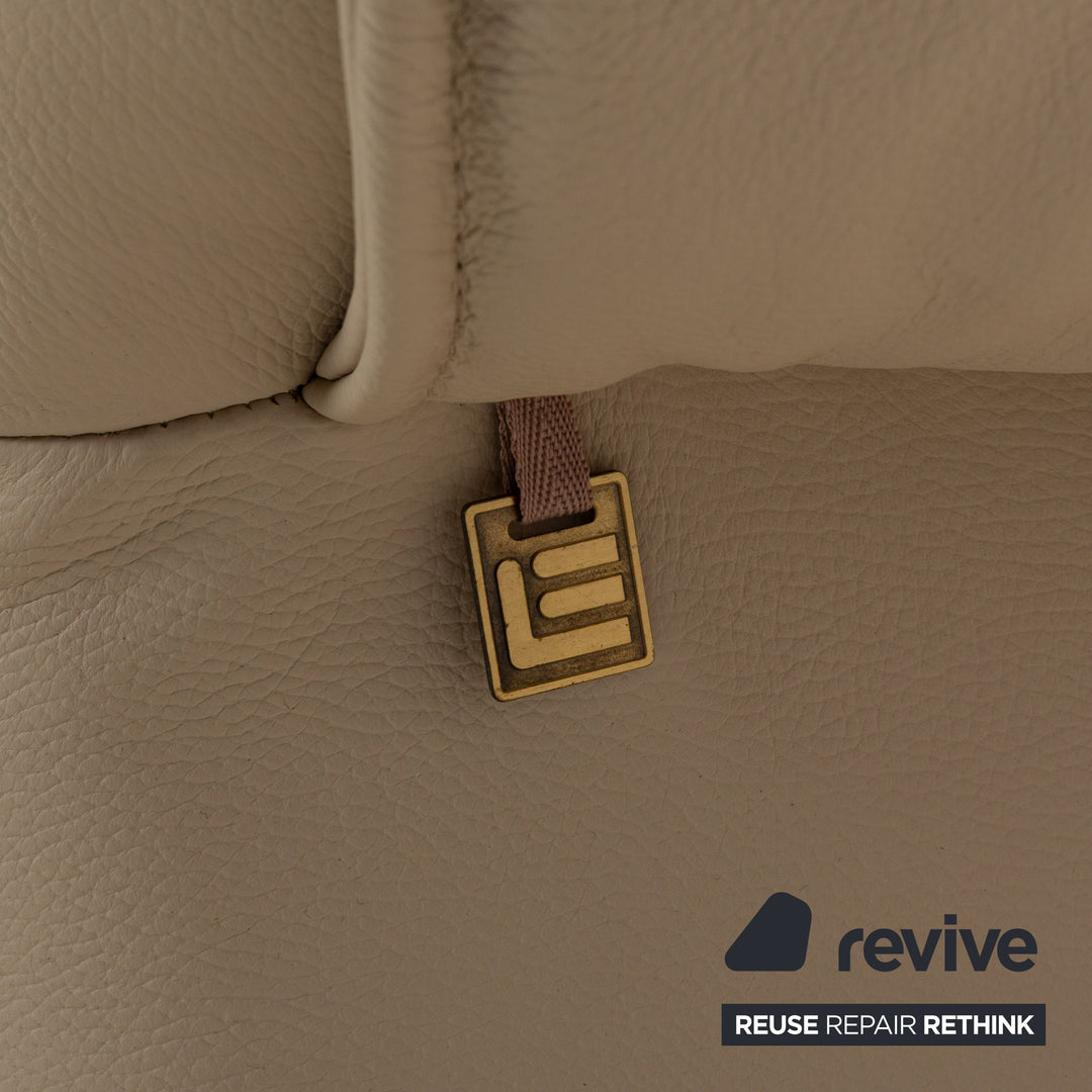 Elastoform Leather Two-Seater Cream