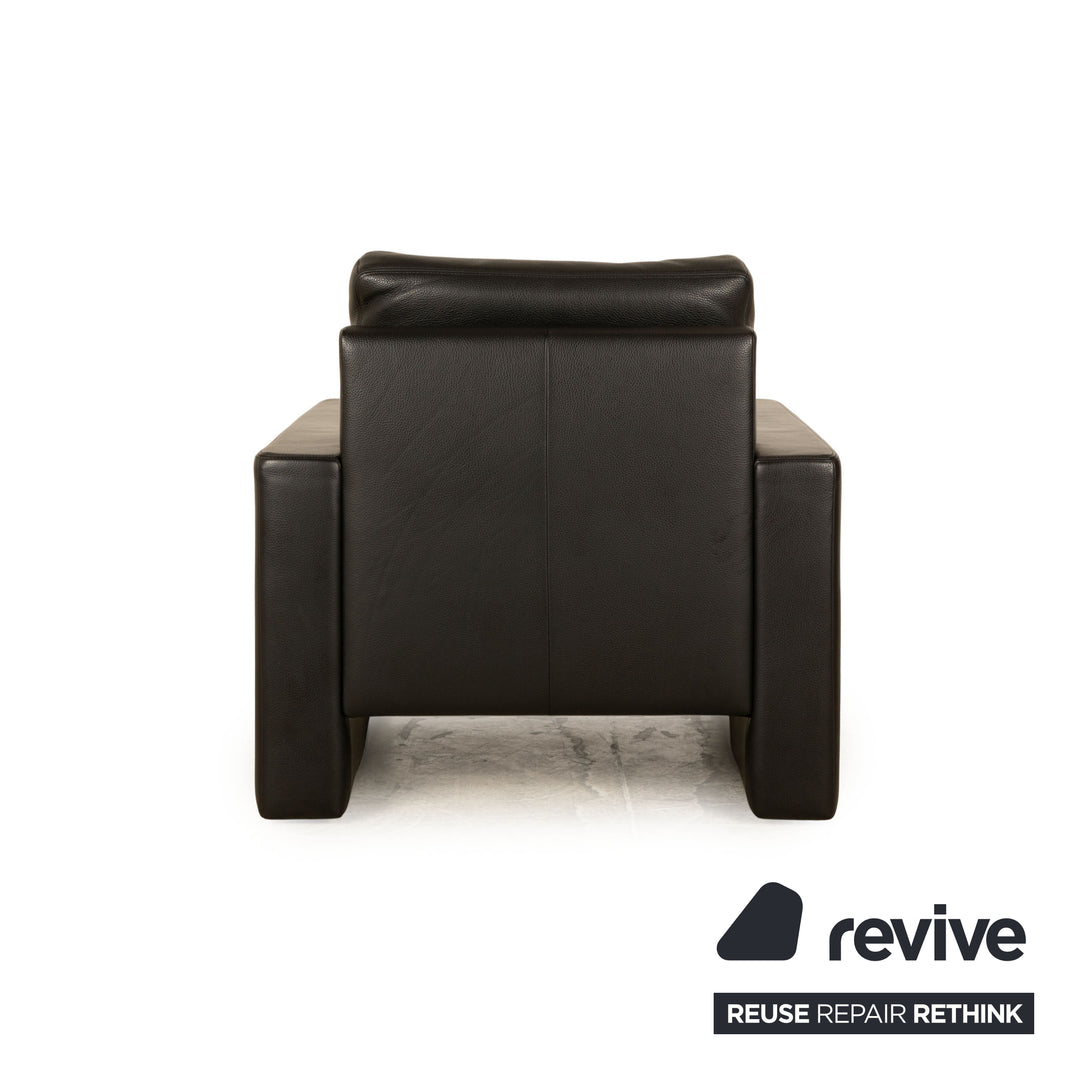 Fauteuil Erpo CL 100 en cuir noir