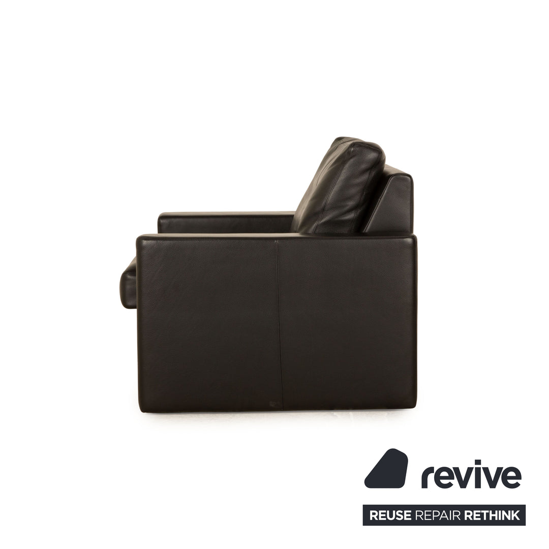Fauteuil Erpo CL 100 en cuir noir