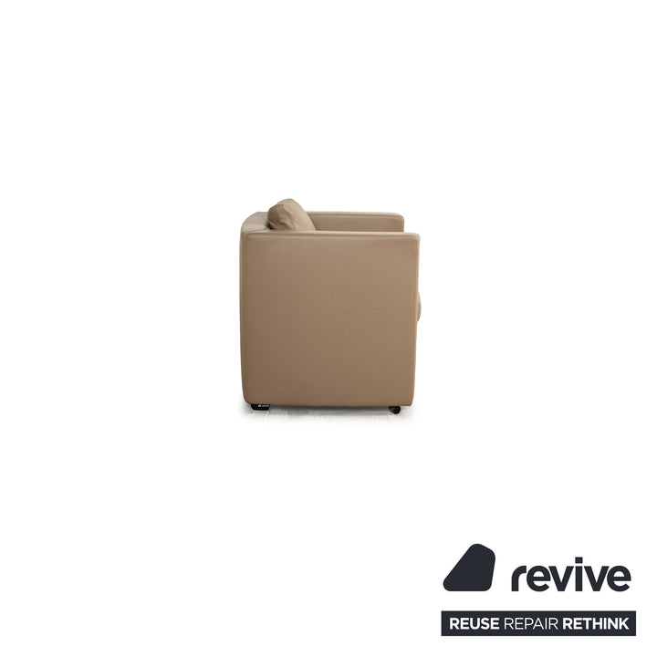 Fauteuil Erpo CL 140 en cuir crème