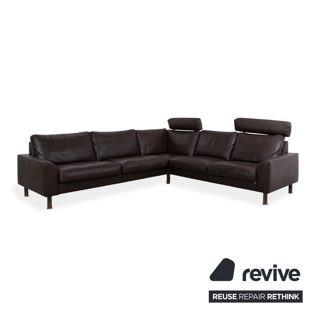 Erpo CL 500 Leder Ecksofa Braun Sofa Couch