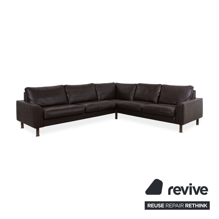 Erpo CL 500 Leder Ecksofa Braun Sofa Couch