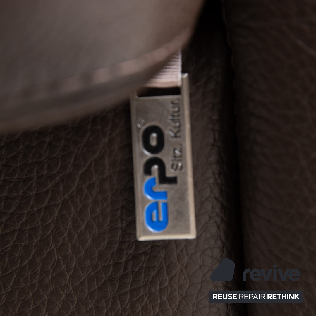 Erpo CL 500 Leder Ecksofa Braun Sofa Couch