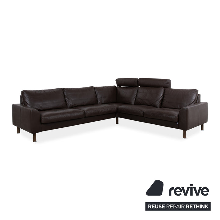 Erpo CL 500 Leder Ecksofa Braun Sofa Couch