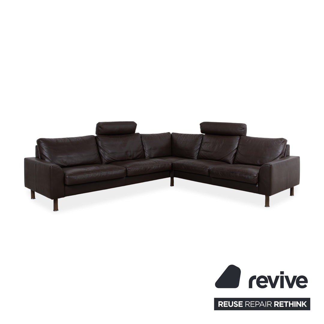 Erpo CL 500 Leder Ecksofa Braun Sofa Couch