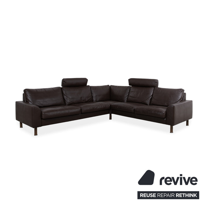 Erpo CL 500 Leder Ecksofa Braun Sofa Couch