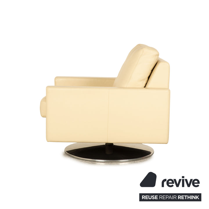 Erpo CL 500 Leder Sofa Garnitur Creme Ecksofa Sessel Couch