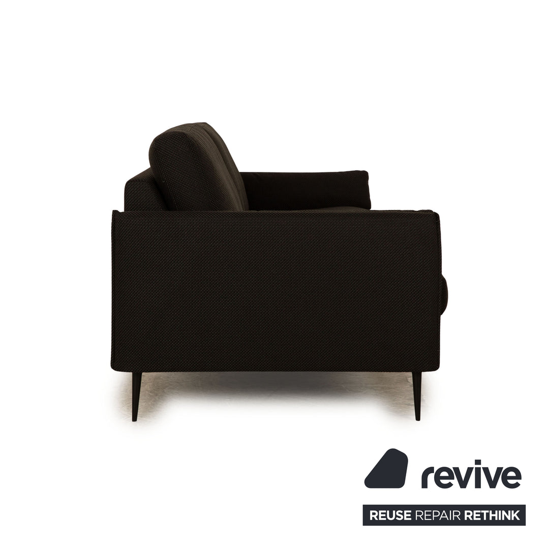 Canapé 3 places Erpo CL 820 en tissu noir