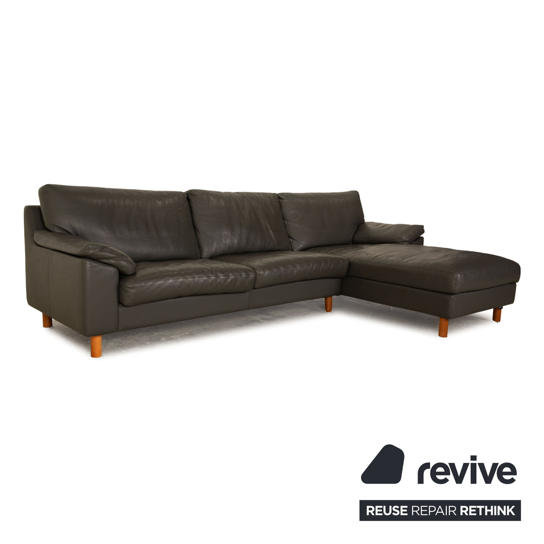 Erpo Classics 650 Canapé d'angle en cuir Gris Canapé
