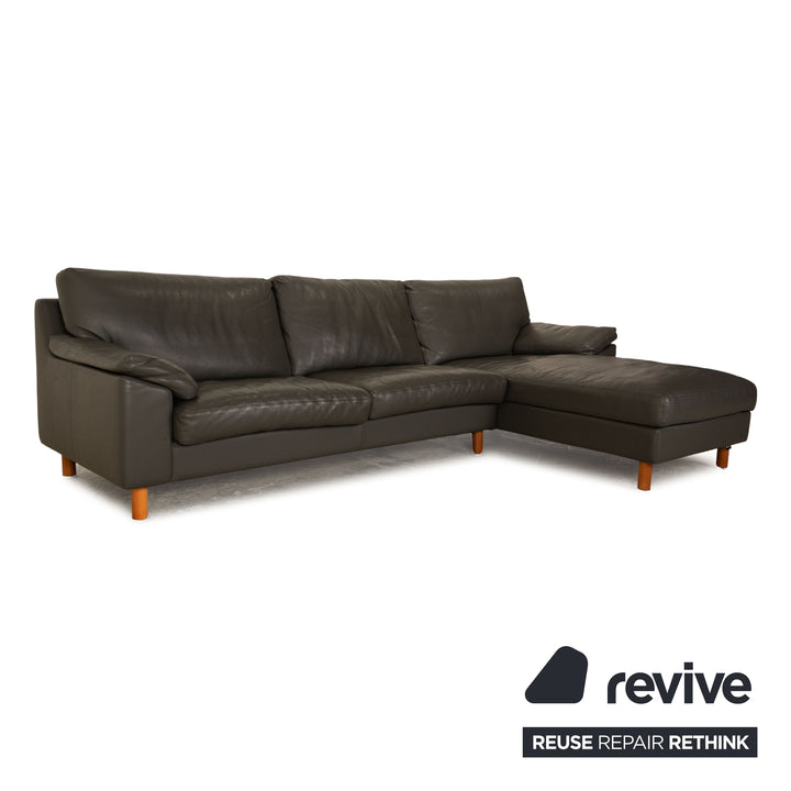 Erpo Classics 650 Canapé d'angle en cuir Gris Canapé