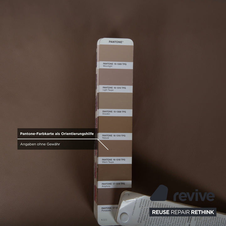 Erpo Porto Leder Hocker Braun Taupe