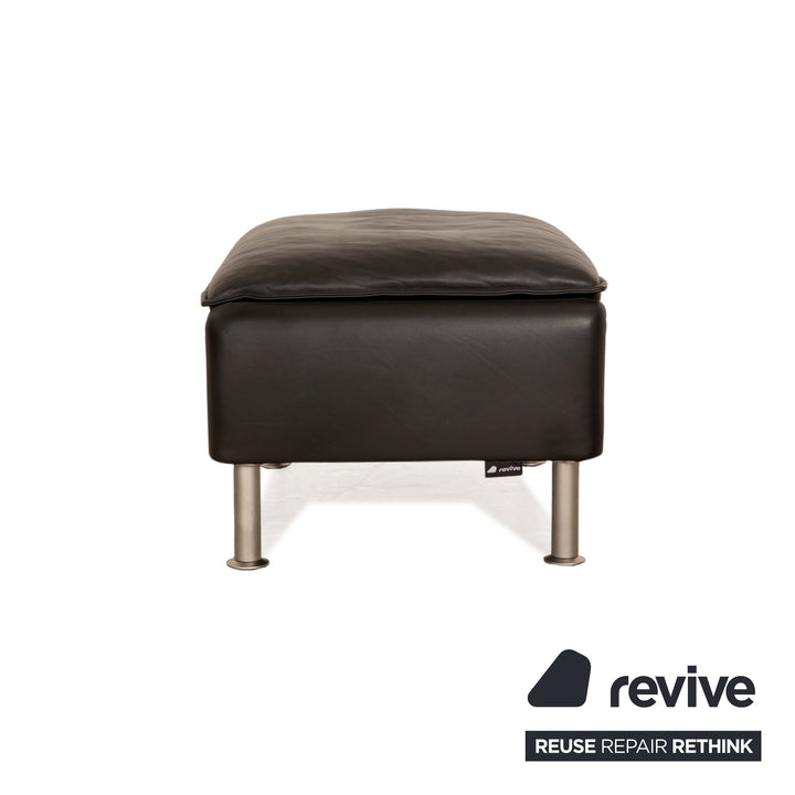 Tabouret Erpo Porto en Cuir Gris Foncé