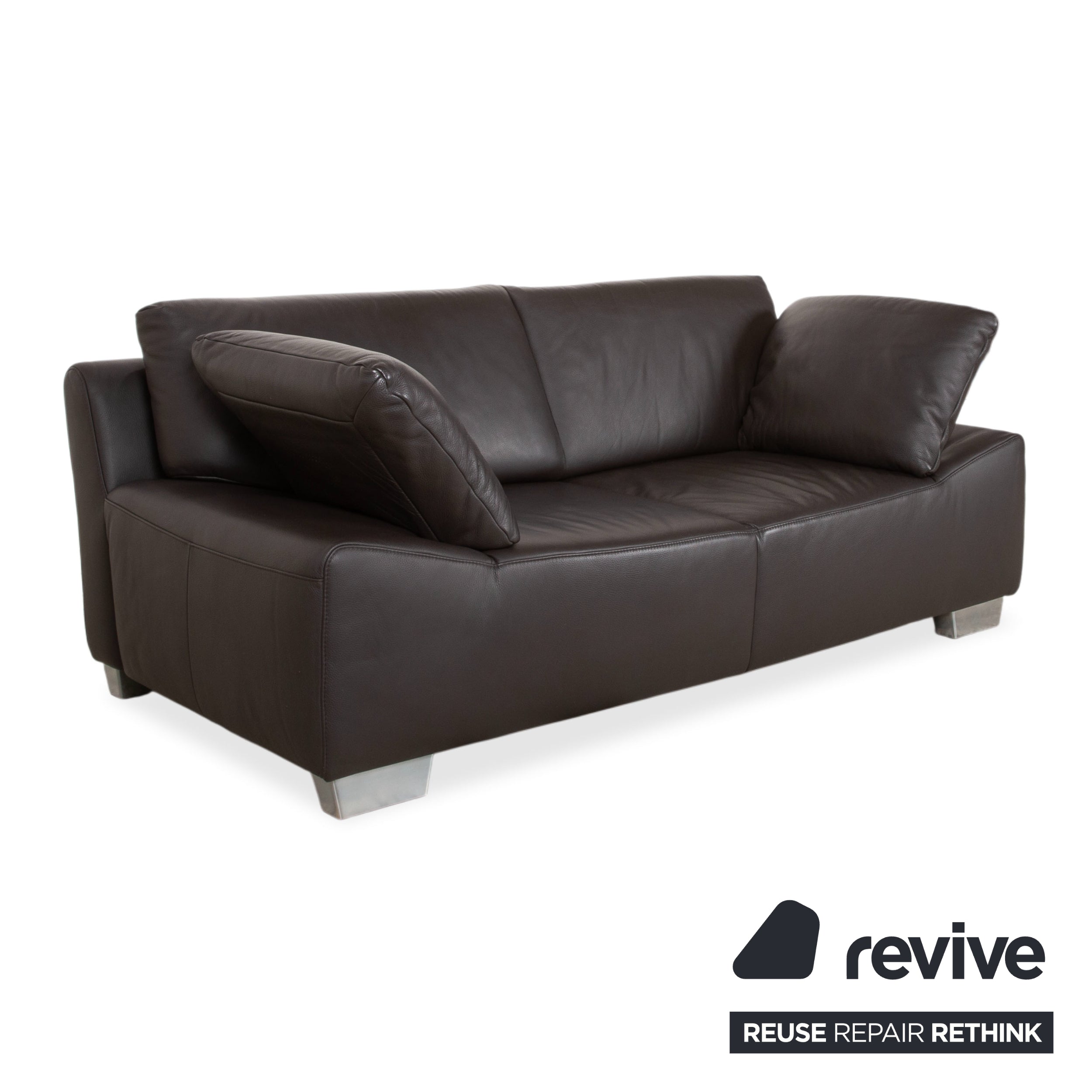 Ewald Schillig Bentley Leder Zweisitzer Braun Sofa Couch