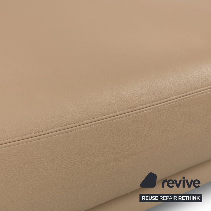 Ewald Schillig Brand Face Leder Ecksofa Beige Recamiere Links Sofa Couch