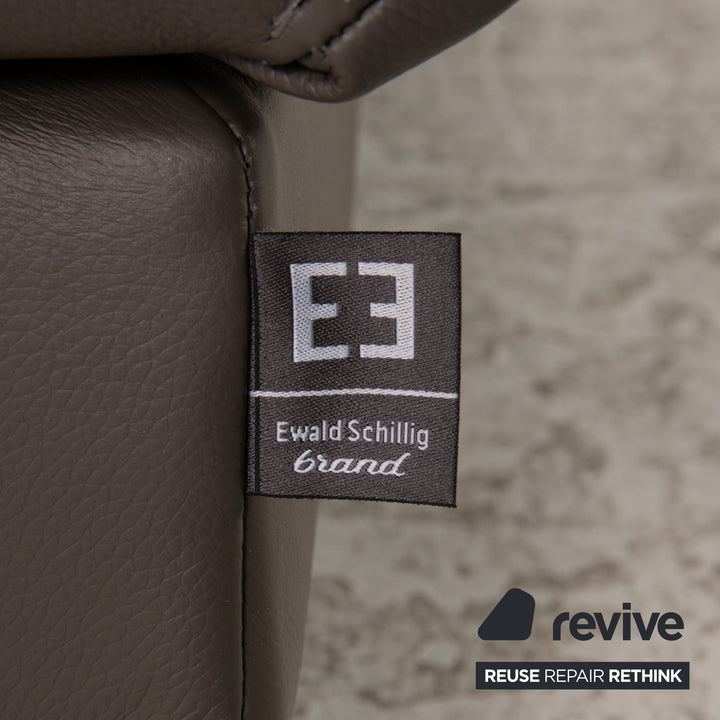 Ewald Schillig Brand Face Leder Ecksofa Braun Sofa Couch elektrische Funktion