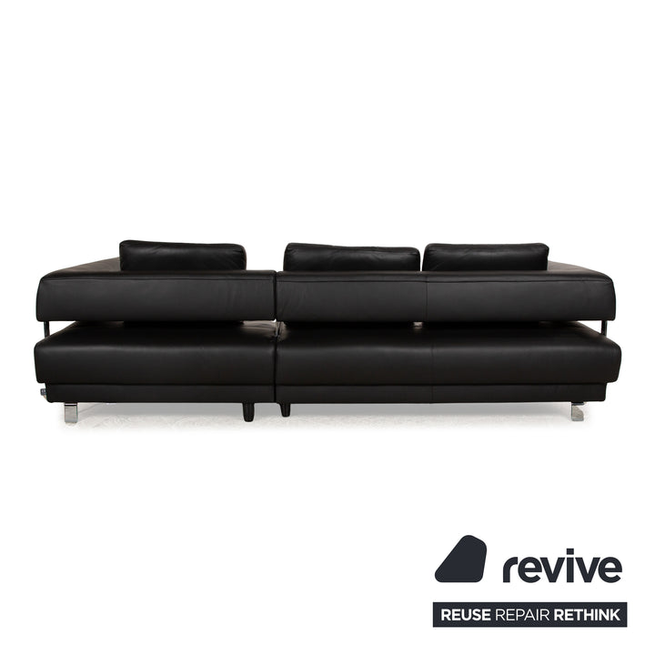 Ewald Schillig Brand Face Leder Ecksofa Schwarz Sofa Couch