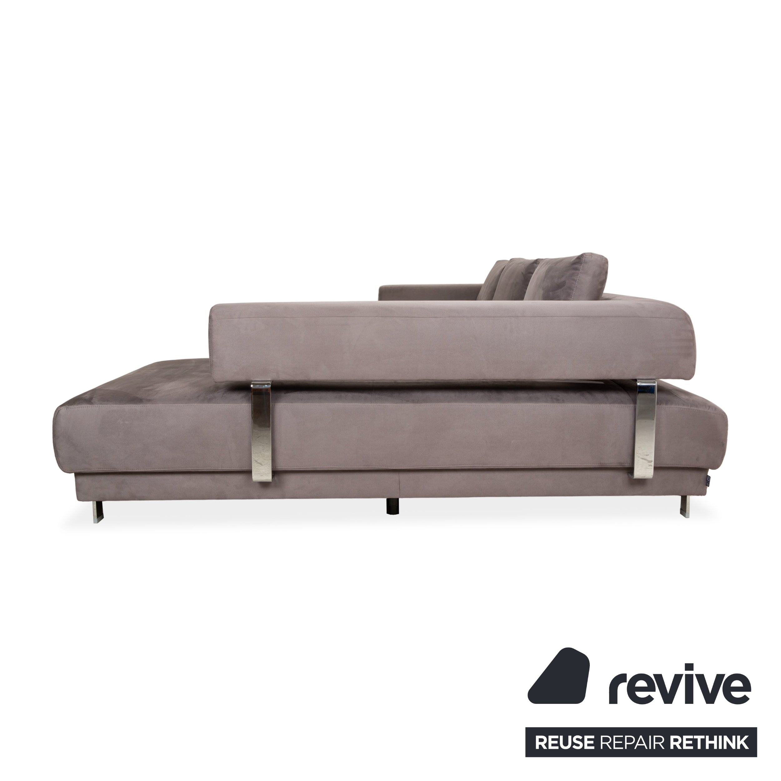 Ewald Schillig Brand Face Samt Stoff Ecksofa Grau Beige Sofa Couch