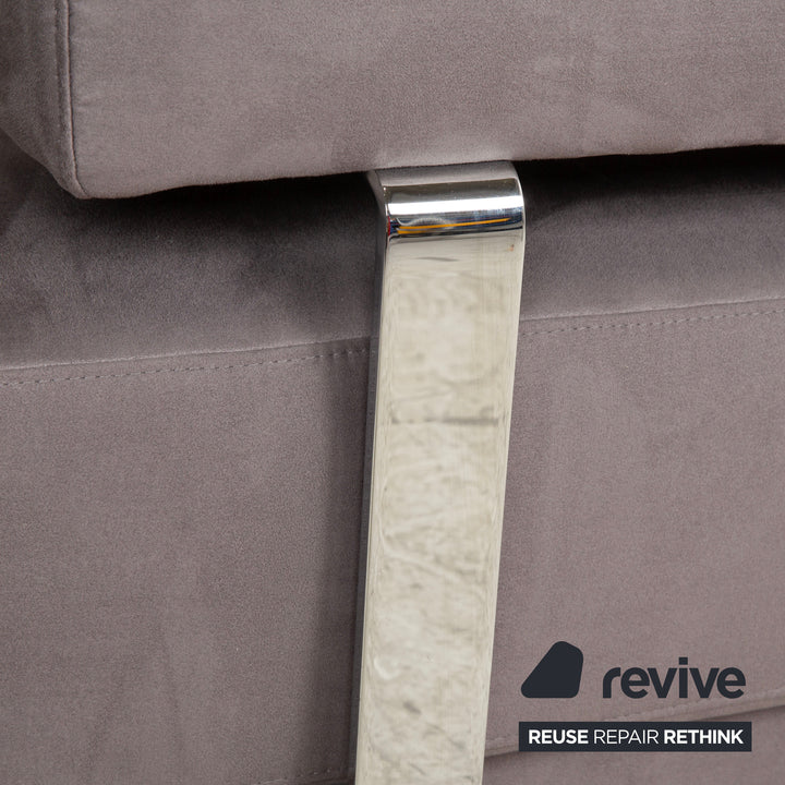 Ewald Schillig Brand Face Samt Stoff Ecksofa Grau Beige Sofa Couch
