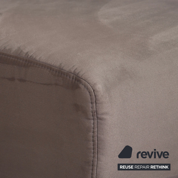 Ewald Schillig Brand Face Samt Stoff Ecksofa Grau Beige Sofa Couch