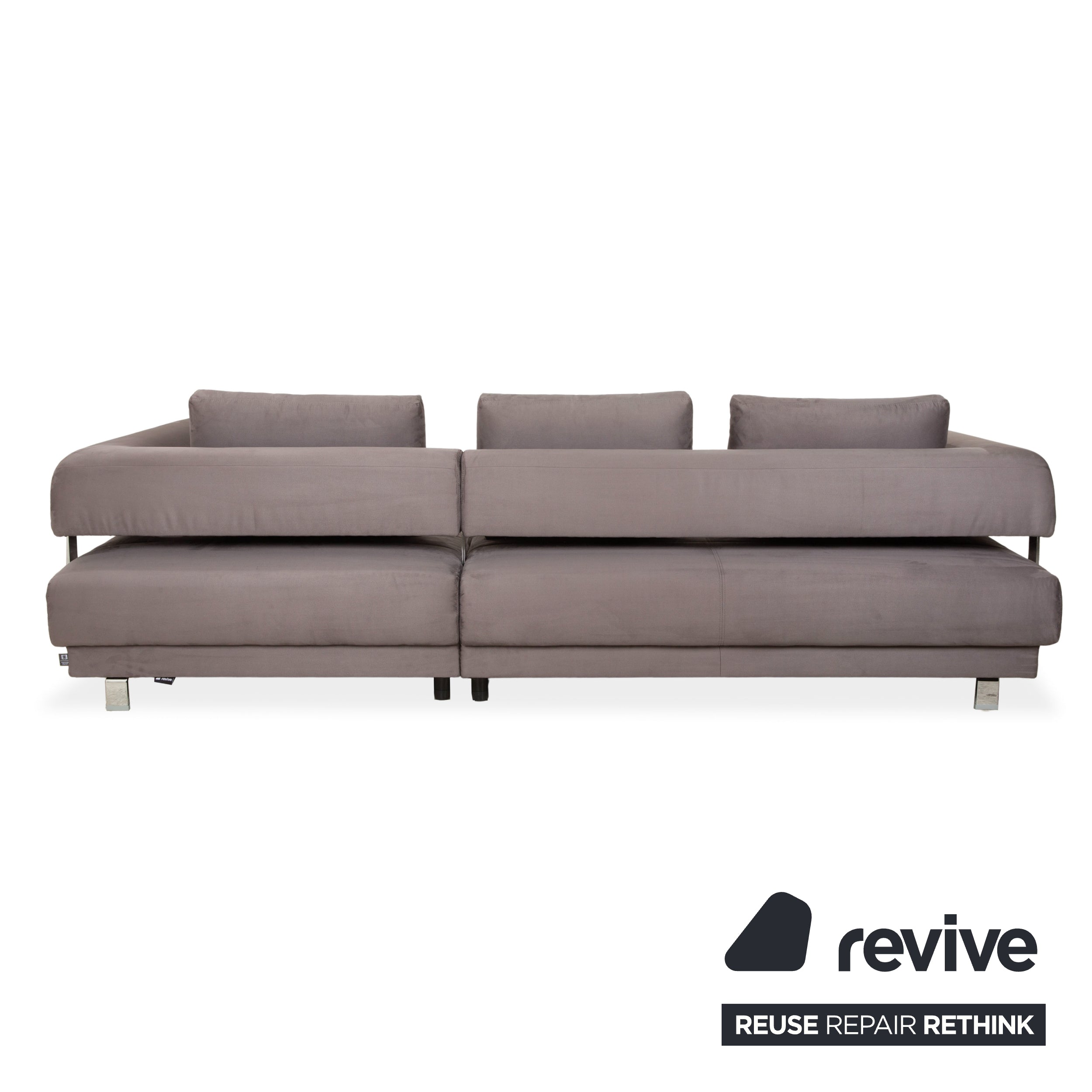 Ewald Schillig Brand Face Samt Stoff Ecksofa Grau Beige Sofa Couch