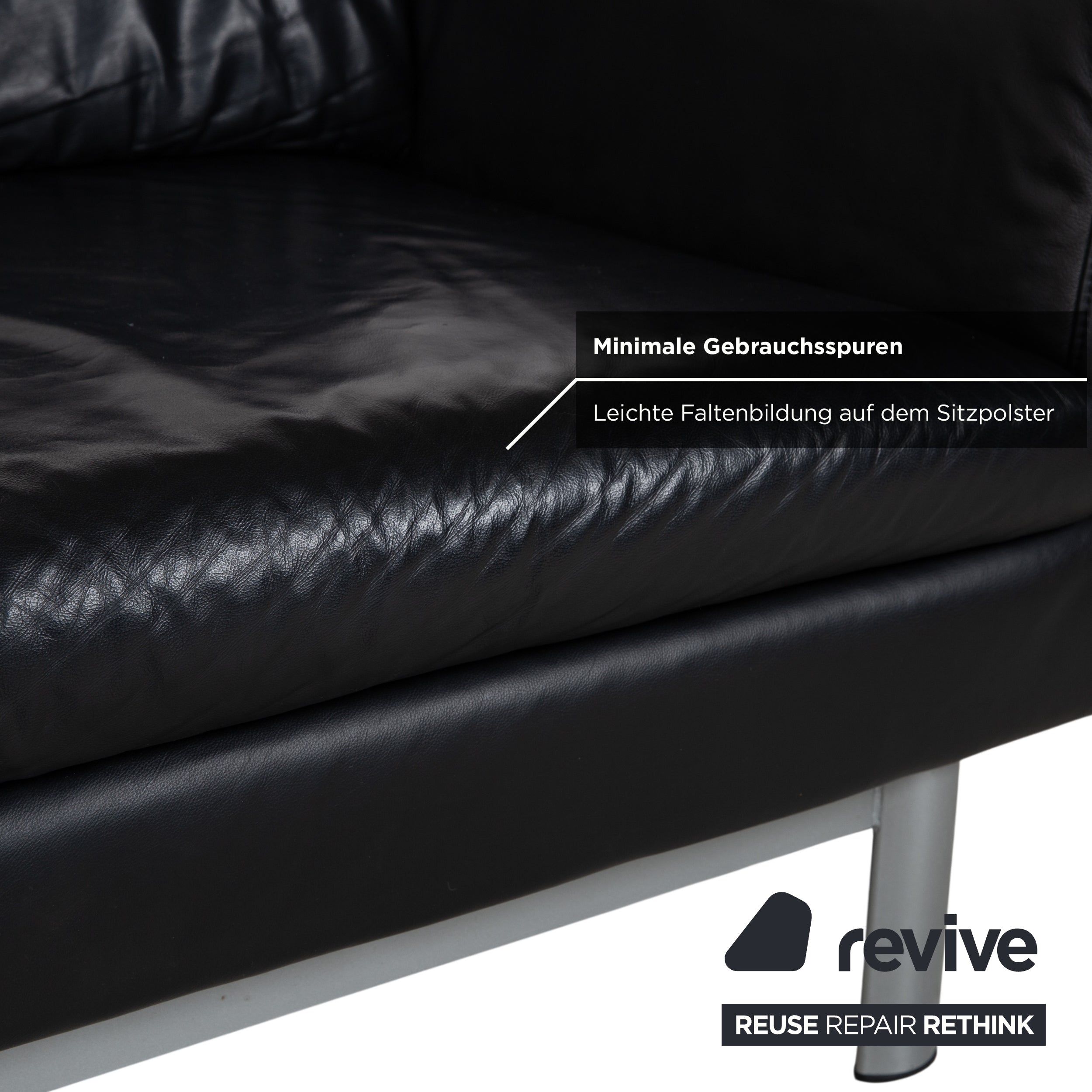 Ewald Schillig Columbo Kompaktes Leder Sofa mit Funktionalem Komfort