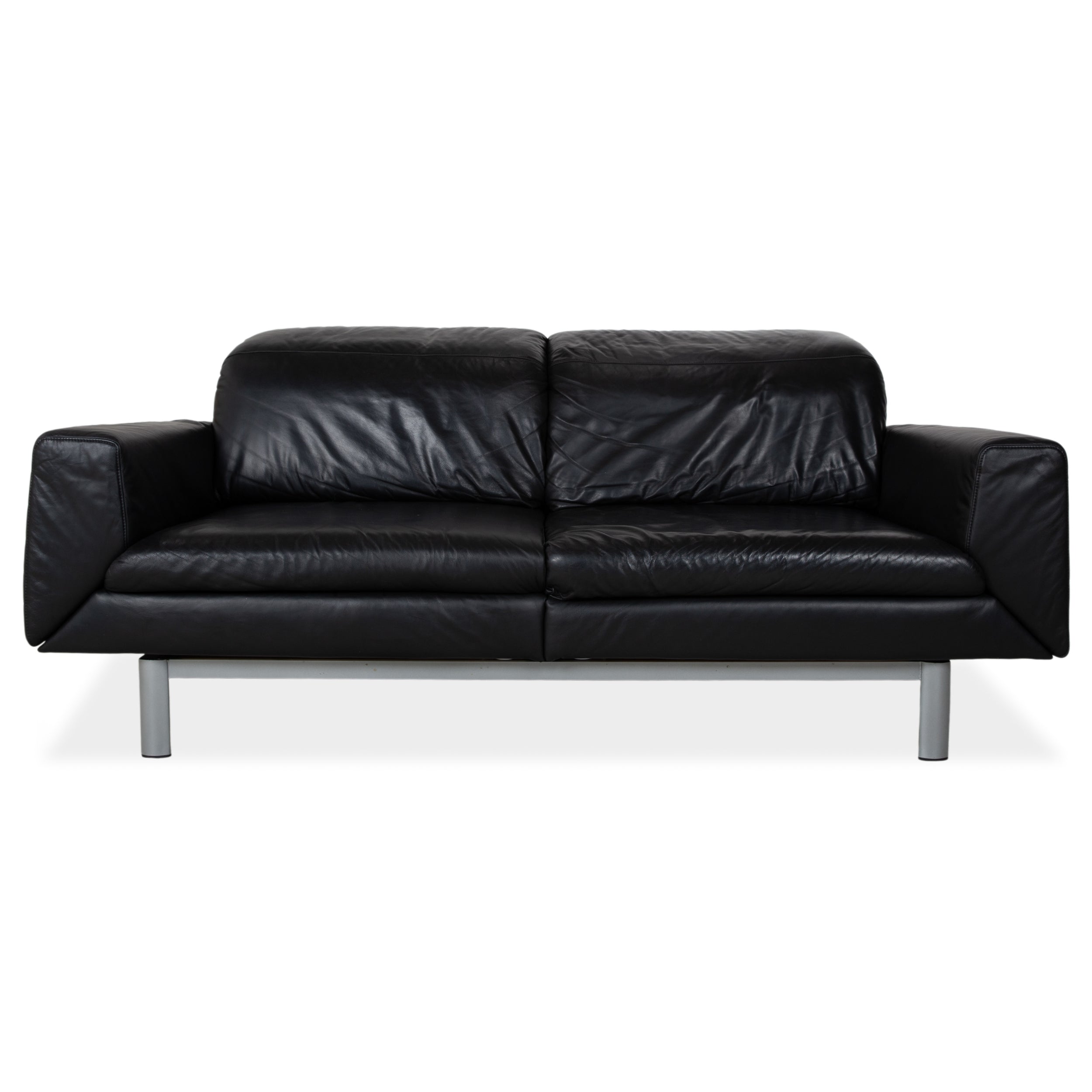 Ewald Schillig Columbo Kompaktes Leder Sofa mit Funktionalem Komfort