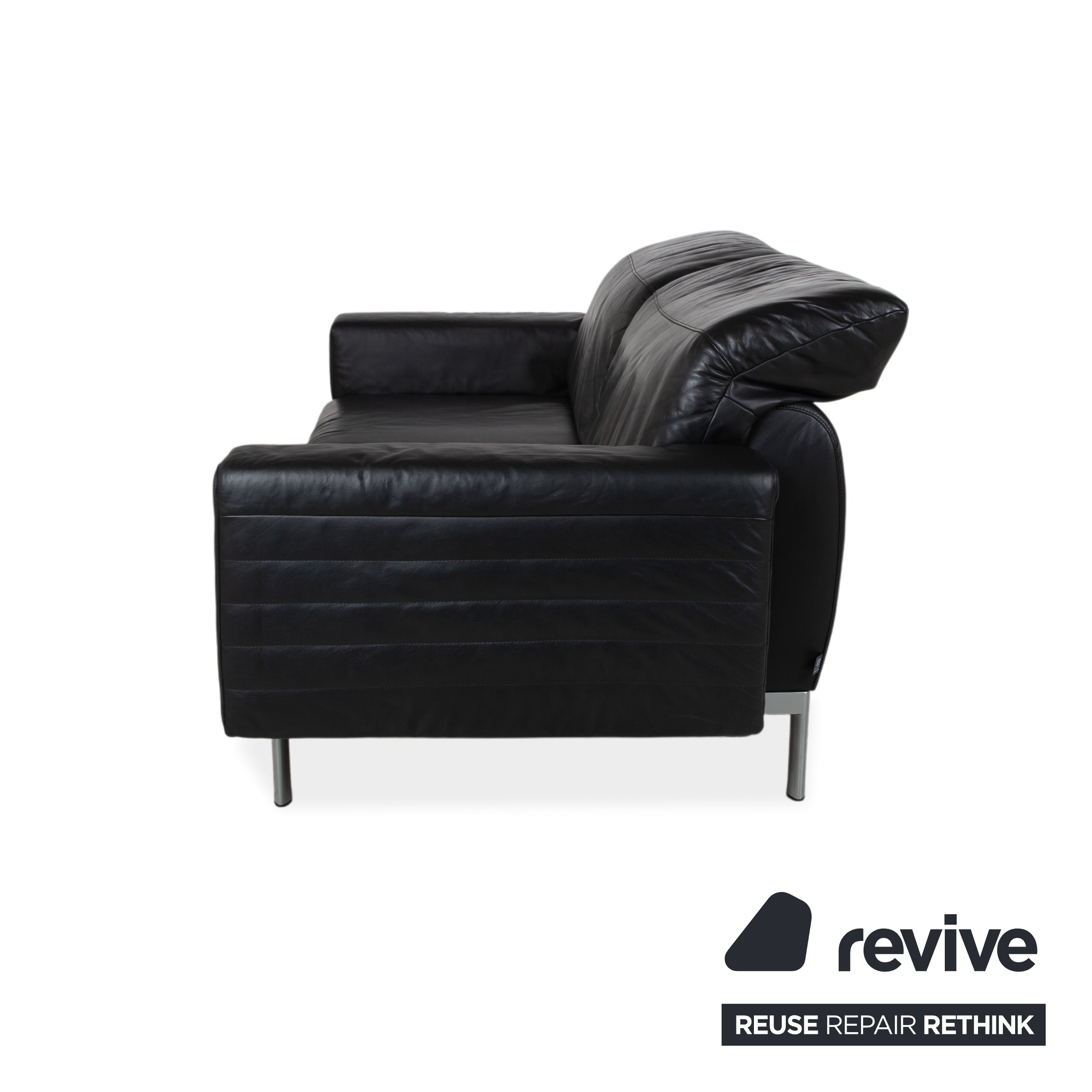 Ewald Schillig Columbo Kompaktes Leder Sofa mit Funktionalem Komfort