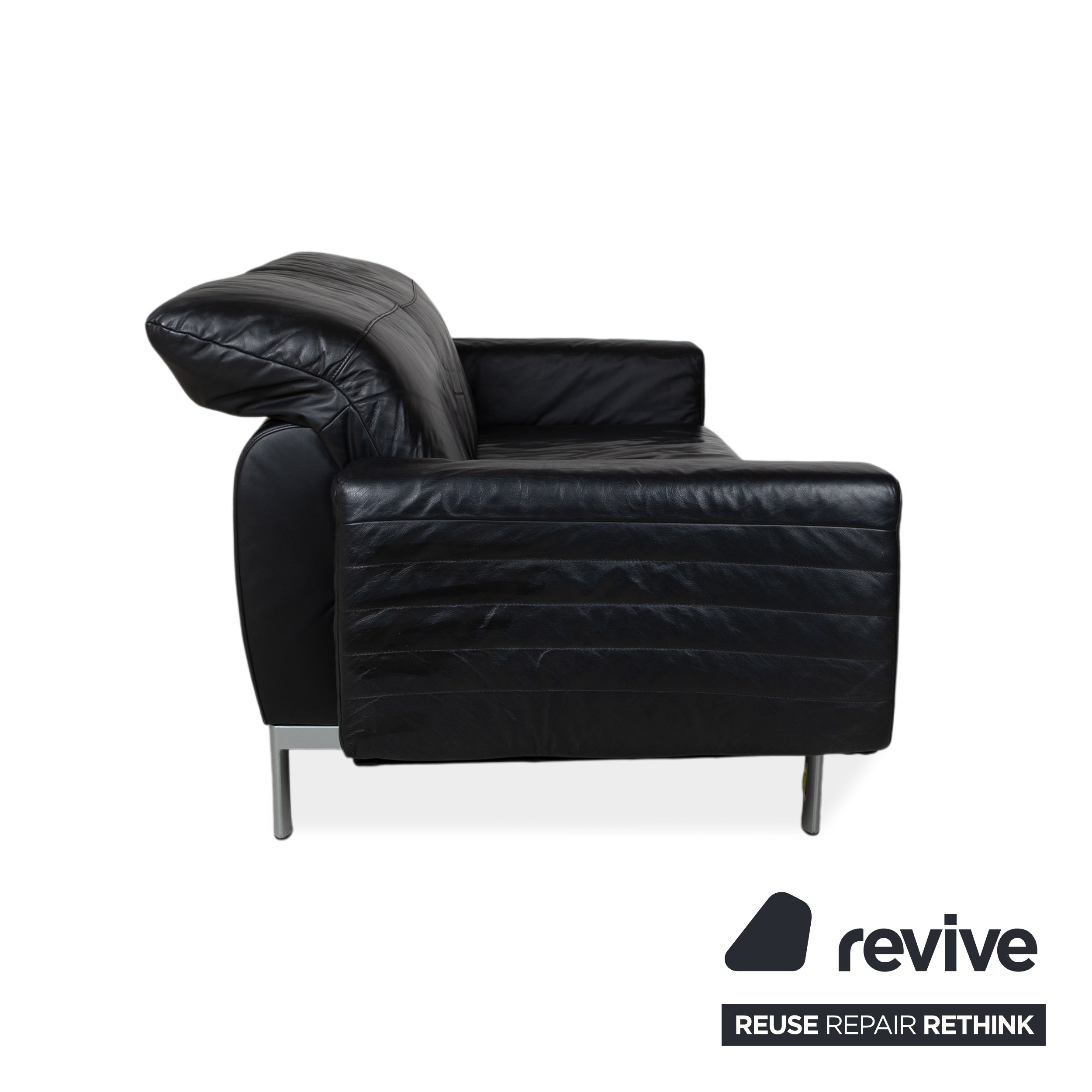 Ewald Schillig Columbo Kompaktes Leder Sofa mit Funktionalem Komfort