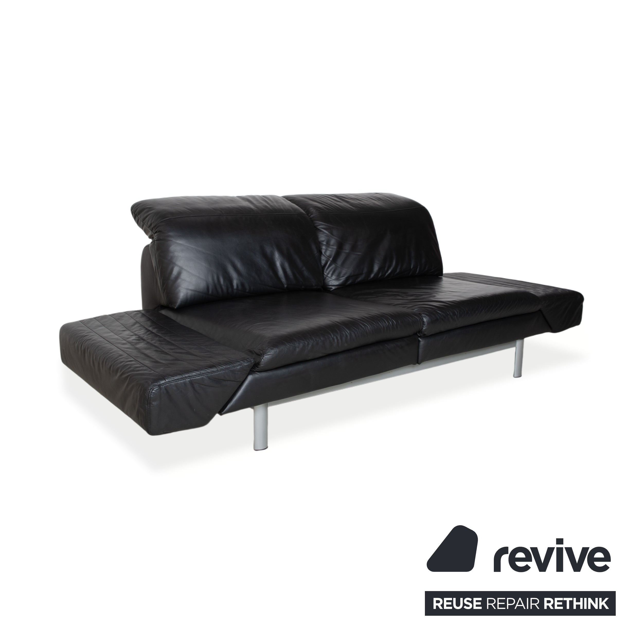 Ewald Schillig Columbo Kompaktes Leder Sofa mit Funktionalem Komfort