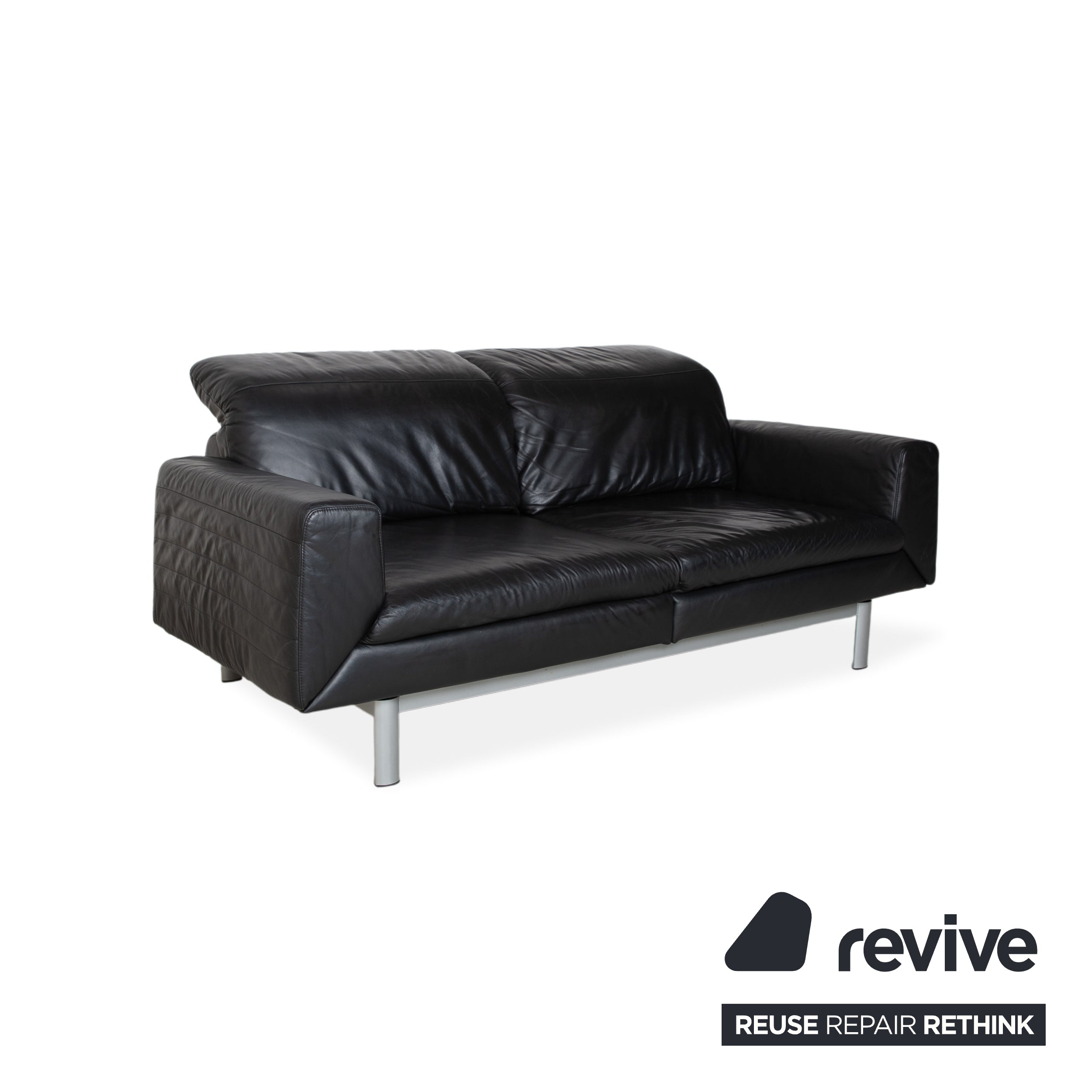 Ewald Schillig Columbo Kompaktes Leder Sofa mit Funktionalem Komfort