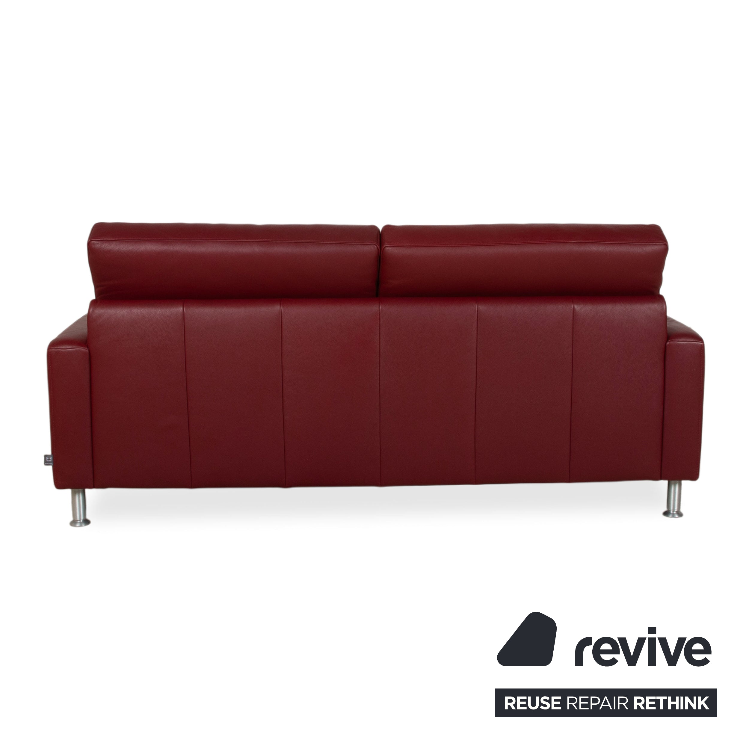Ewald Schillig Concept Plus Leder Dreisitzer Rot Sofa Couch