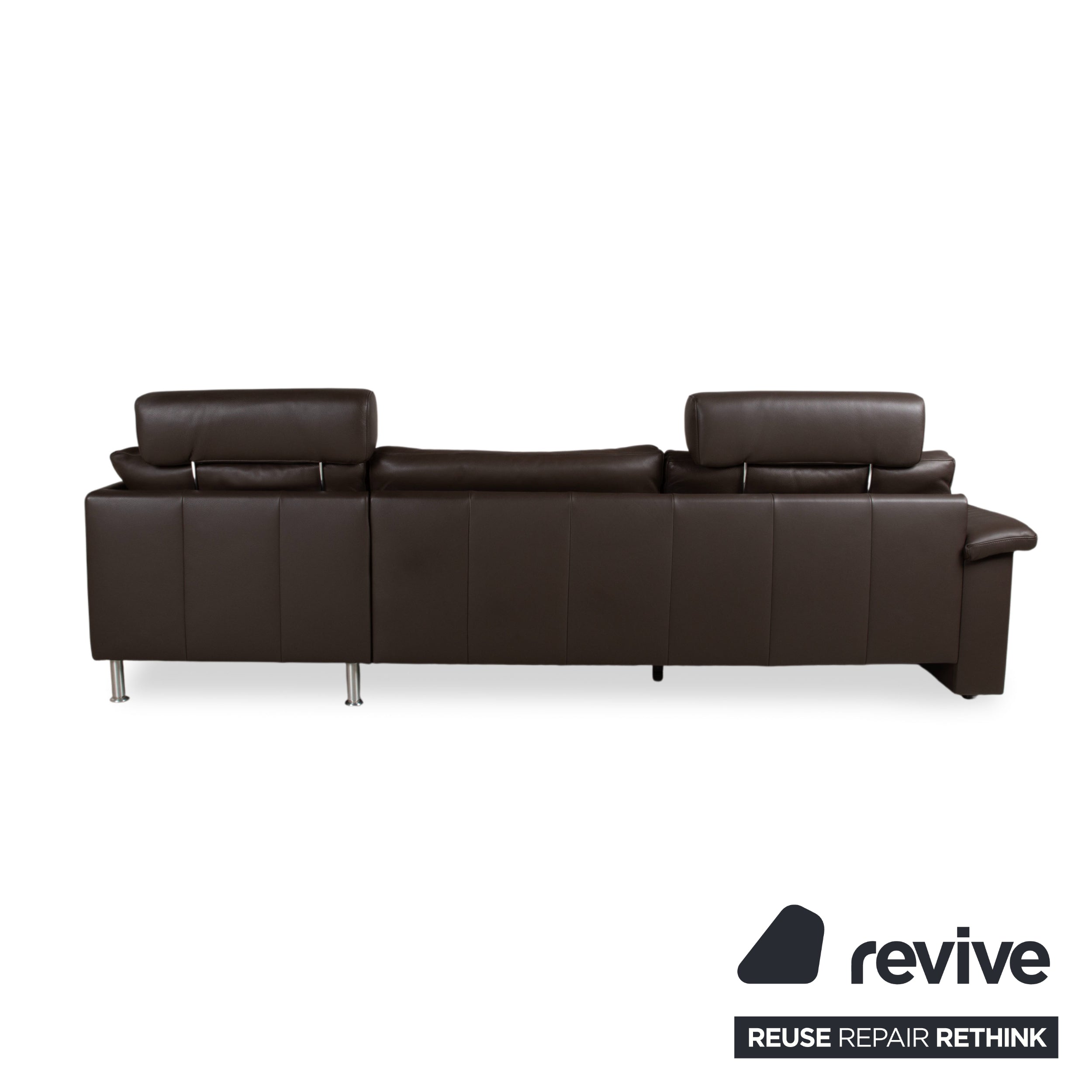 Ewald Schillig Concept Plus Leder Ecksofa Braun Sofa Couch manuelle Funktion Kopfstützen