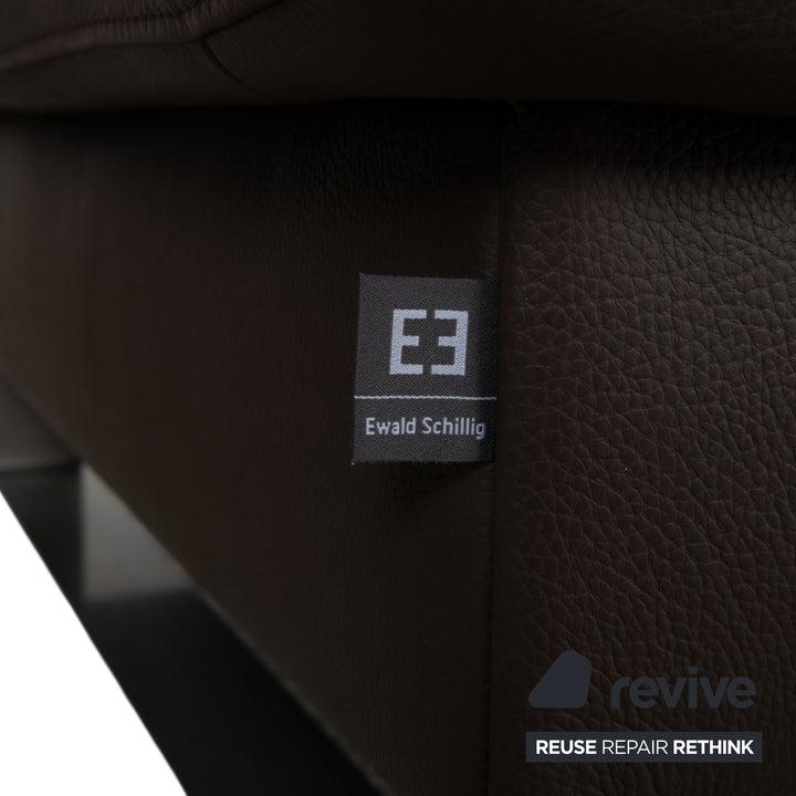 Canapé d'angle en cuir Ewald Schillig Concept Plus marron